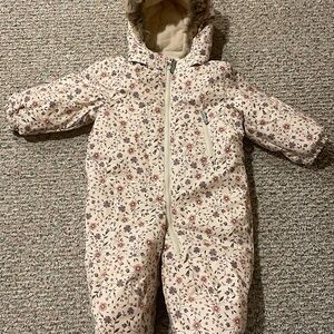 H&M Floral Baby Snowsuit with Hood